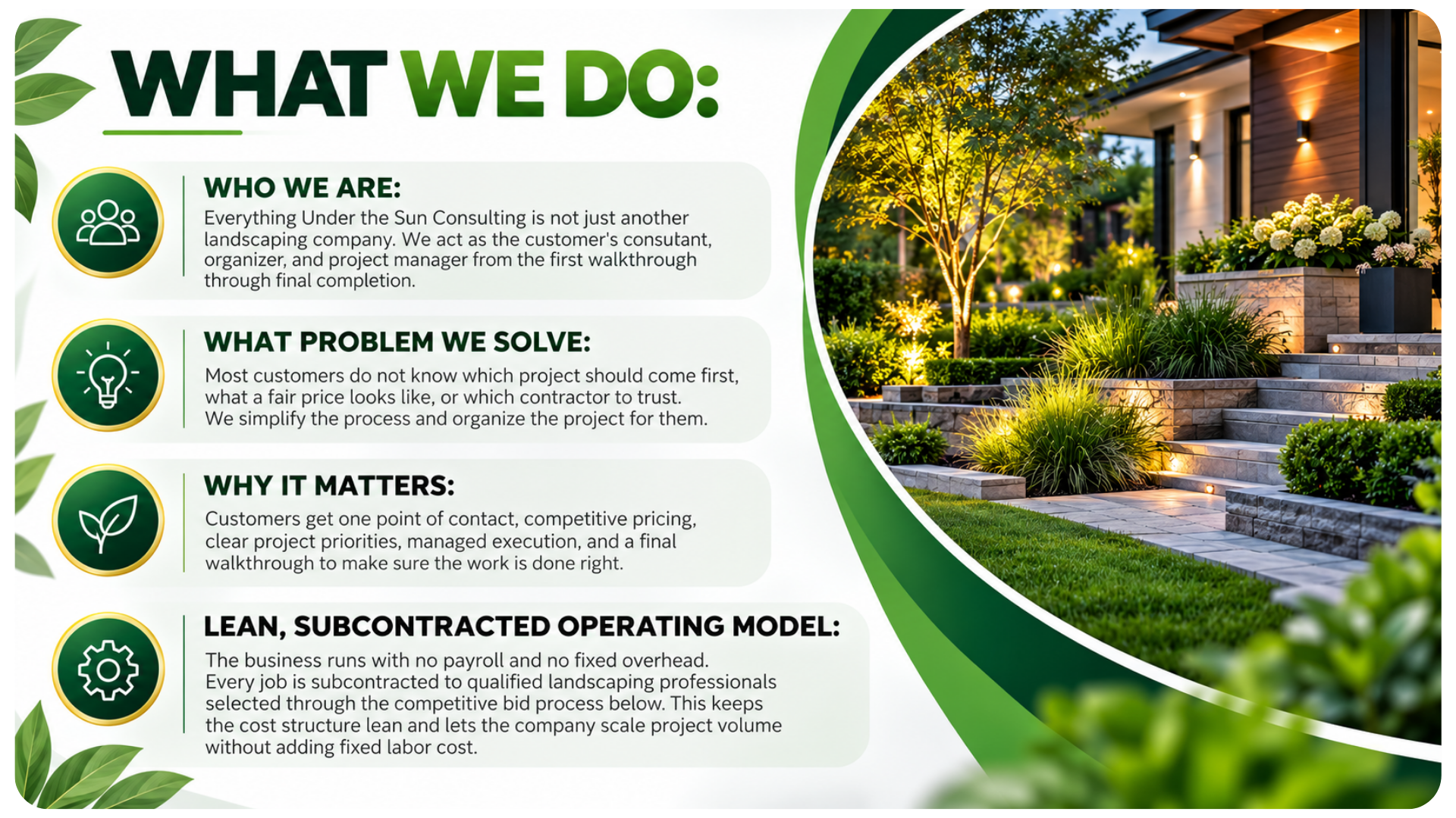What we do
